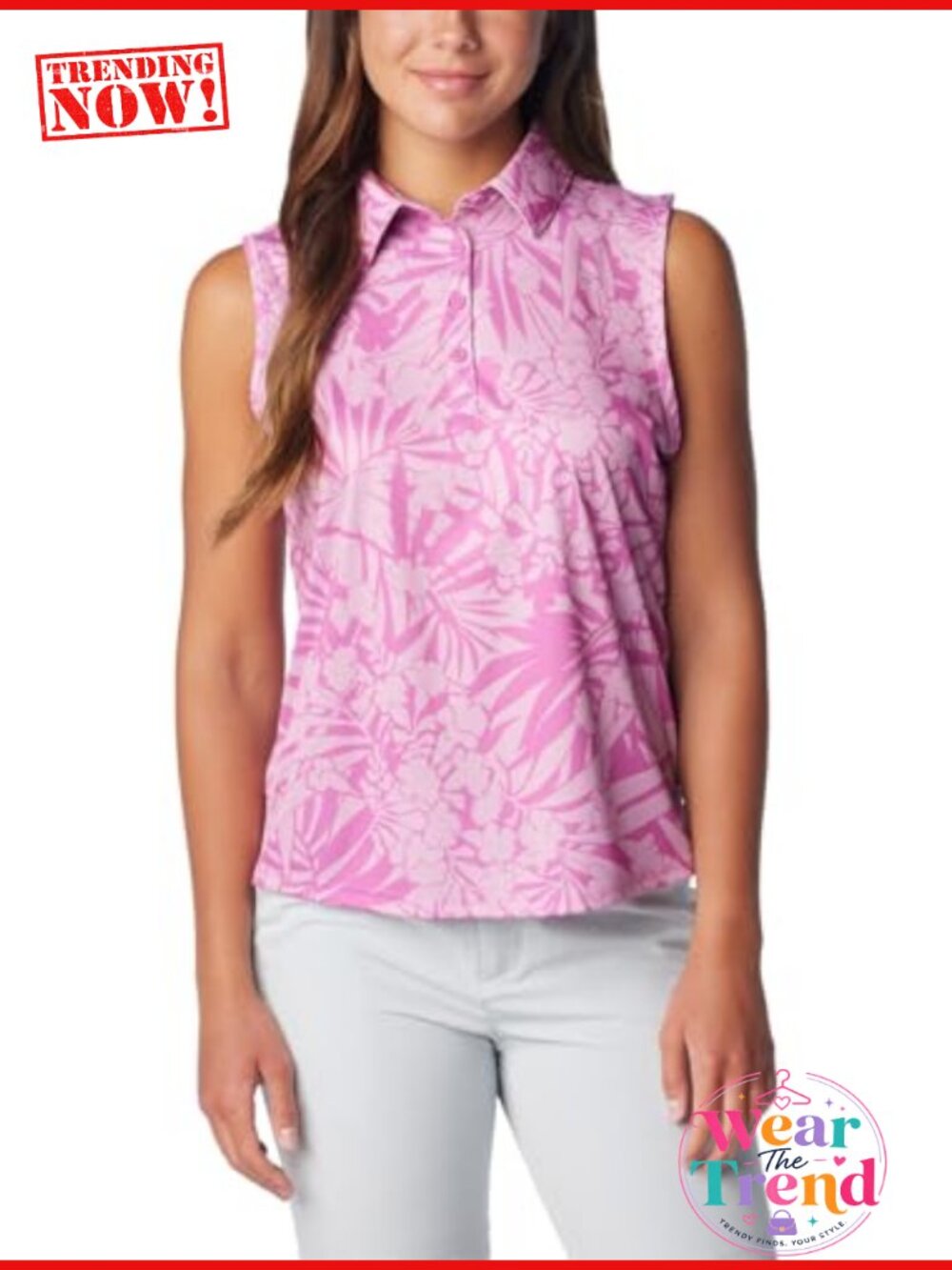 Columbia Super Tidal Tee SL Polo Sleeveless UPF 50+ Omni-Shade Golf Shirt